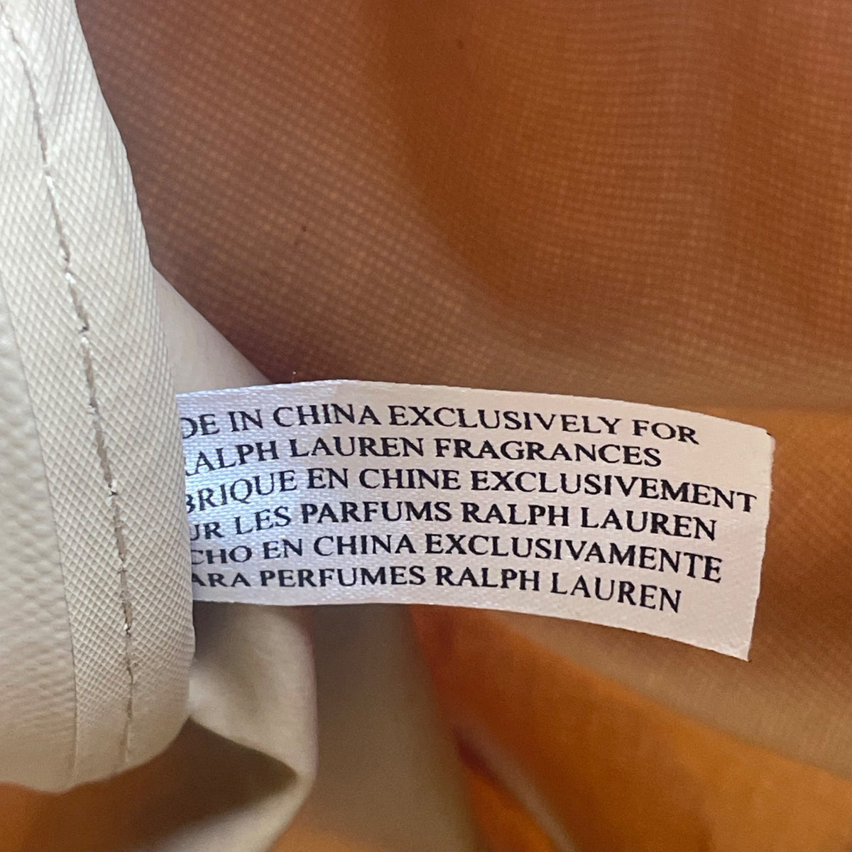 Ralph Lauren Mens Beige & Brown Canvas With Shoulder Strap Travel Duffle Bag