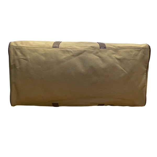 Ralph Lauren Mens Beige & Brown Canvas With Shoulder Strap Travel Duffle Bag