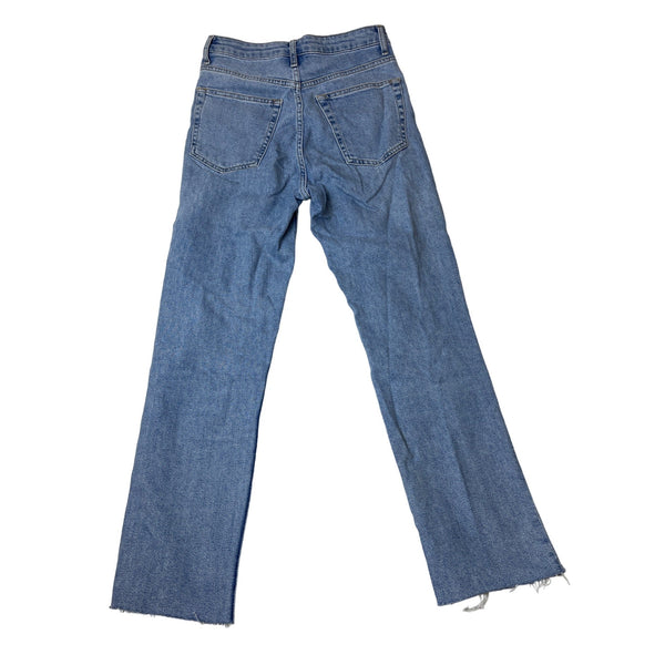 Topshop Moto Women's Light Blue High Waist Straight Fit Jeans Pants Sz 28