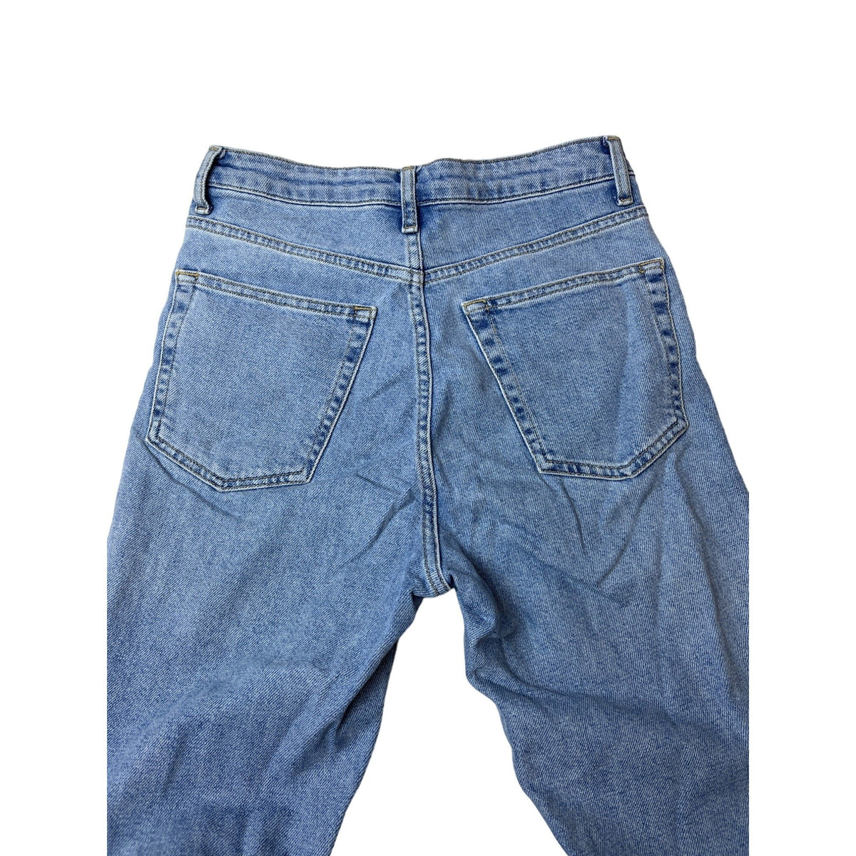 Topshop Moto Women's Light Blue High Waist Straight Fit Jeans Pants Sz 28
