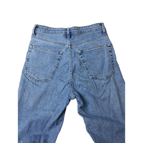 Topshop Moto Women's Light Blue High Waist Straight Fit Jeans Pants Sz 28