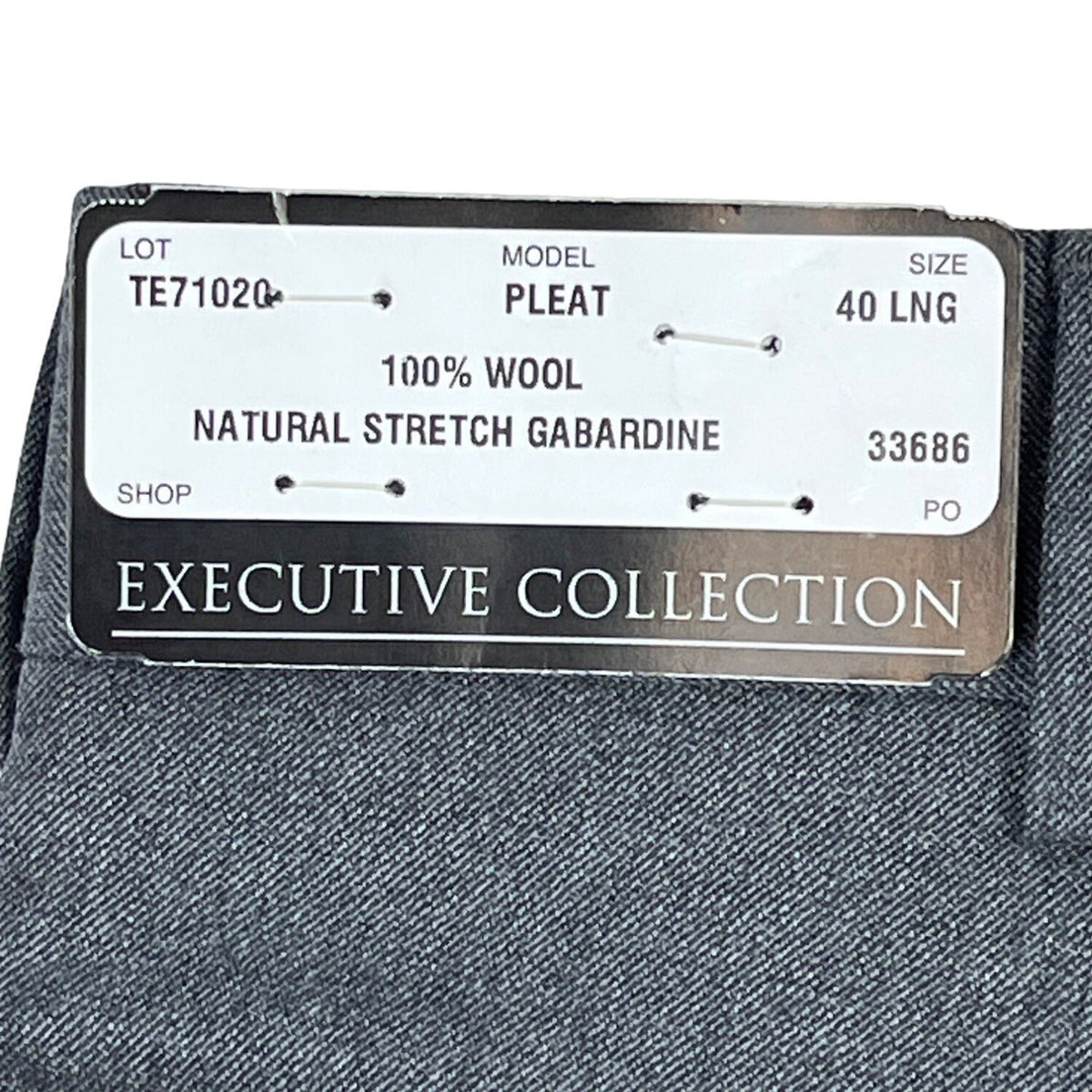 Jos A Bank Men"s Grey Straight Pants Sz 40 Long - NWT