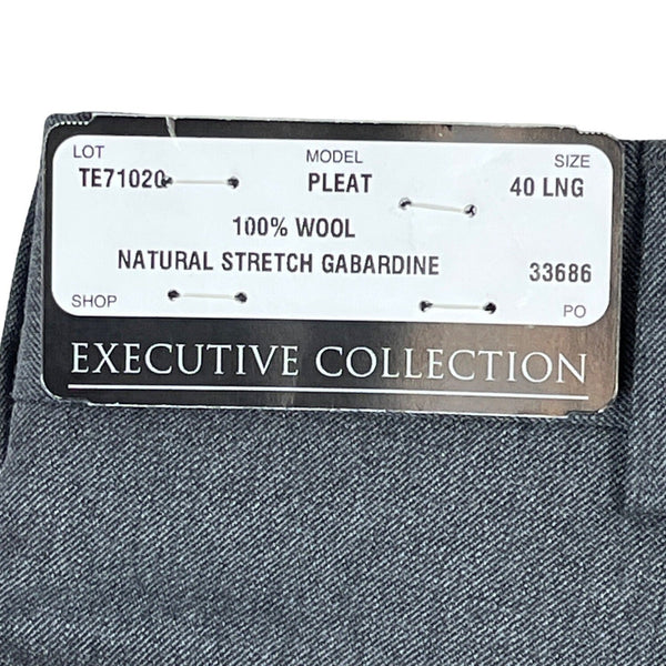 Jos A Bank Men"s Grey Straight Pants Sz 40 Long - NWT