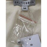 Balticborn Women’s Ivory Lace Floral Midi Dress V-Neck Puff Sleeves Sz M - New
