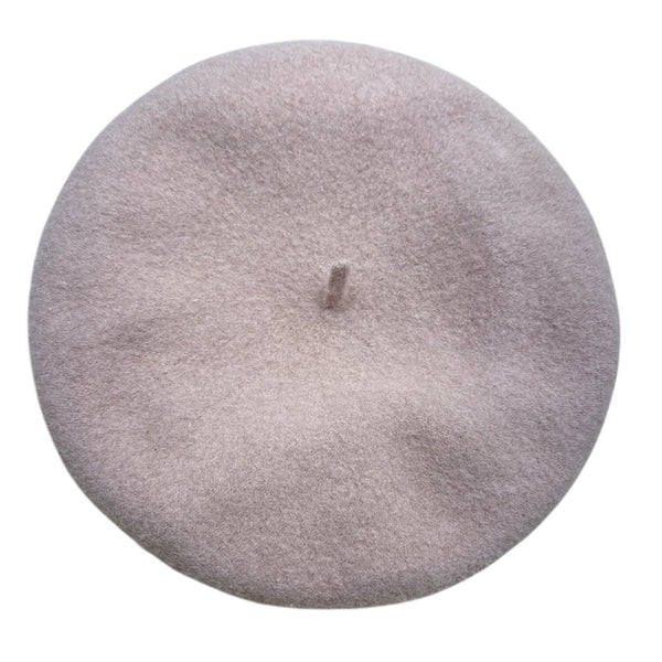 Vintage Women's Beige Wool Italian Beret Hat Stylish & Warm Accessory One Size