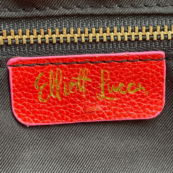 Elliott Lucca Red Studded Leather With Top Handles & Crossbody Strap Satchel Bag