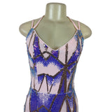 Giffniseti Women’s Pink Sequin Halter Neck Backless Maxi Dress Sz S - New