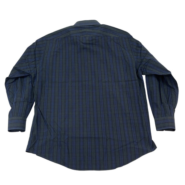 Nordstrom Mens Blue & Green Button-Up Striped Shirt Size 17 (34)