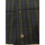 Nordstrom Mens Blue & Green Button-Up Striped Shirt Size 17 (34)