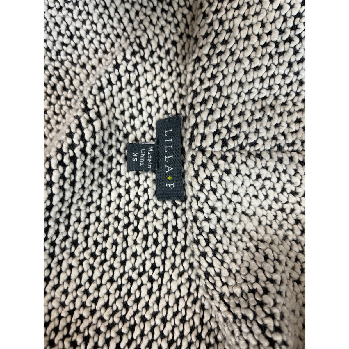 Lilla P Women's Grey Long Sleeve Knitted Overlap Zip Jacket Sz XS