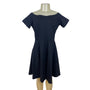 Sarin Mathews Womens Off-Shoulder Black Dress Elegant Fit Size L - New