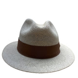 Indiana Jones Authentic Straw Fedora Hat With Brown Band Size Large