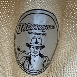 Indiana Jones Authentic Straw Fedora Hat With Brown Band Size Large