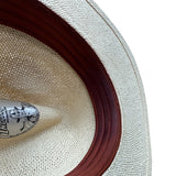 Indiana Jones Authentic Straw Fedora Hat With Brown Band Size Large