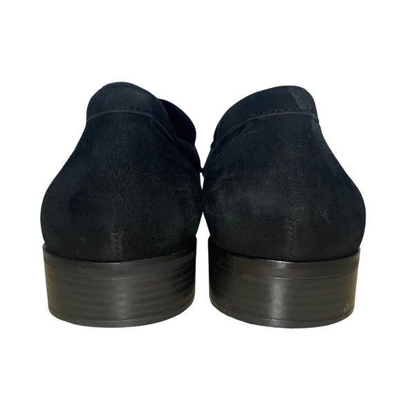 Priori Women’s Black Suede With Decorative Knot Loafers Size 9M