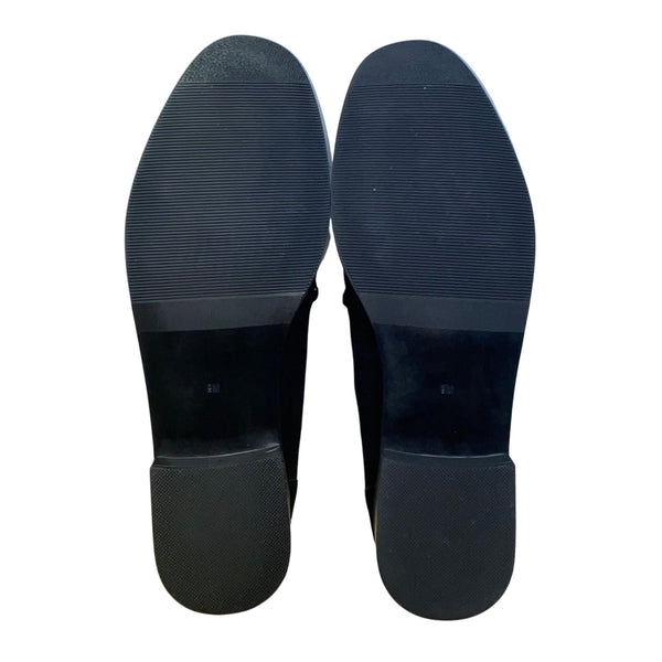 Priori Women’s Black Suede With Decorative Knot Loafers Size 9M