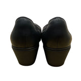 Clarks Unstructured Womens Black Leather Slip-On Wedge Shoes Size 5M