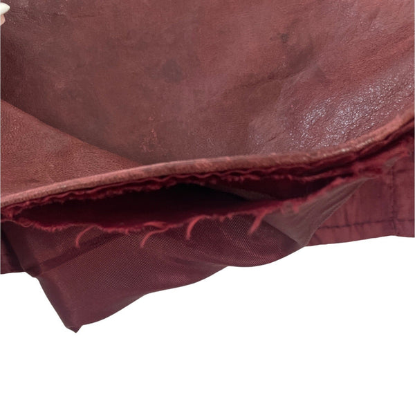 Jordache Vintage Unisex Red Leather Western Country Boho Vest Sz M