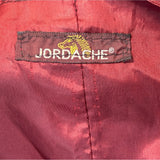 Jordache Vintage Unisex Red Leather Western Country Boho Vest Sz M