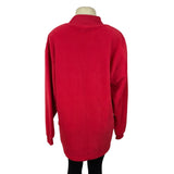 Walt Disney World Red Pullover Sweatshirt With Mickey & Minnie Embroidery Size L