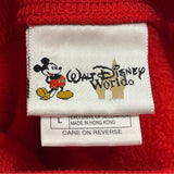 Walt Disney World Red Pullover Sweatshirt With Mickey & Minnie Embroidery Size L