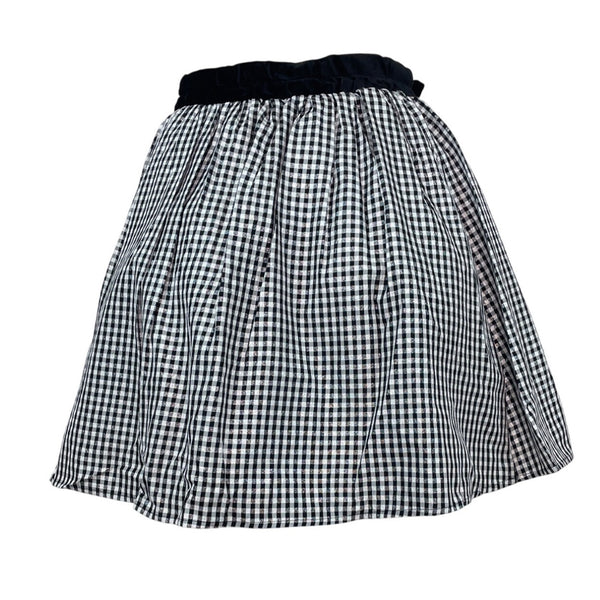 My Michelle Womens Black & White Checkered Skirt W/ Belted Bow Size L