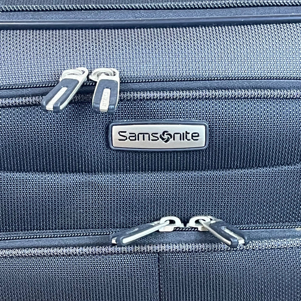 Samsonite Black Nylon Spinner 4-Wheel Expandable Telescopic Handle Luggage