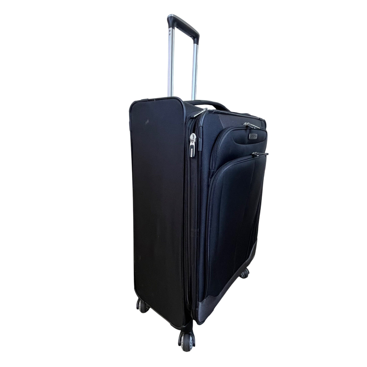 Samsonite Black Nylon Spinner 4-Wheel Expandable Telescopic Handle Luggage