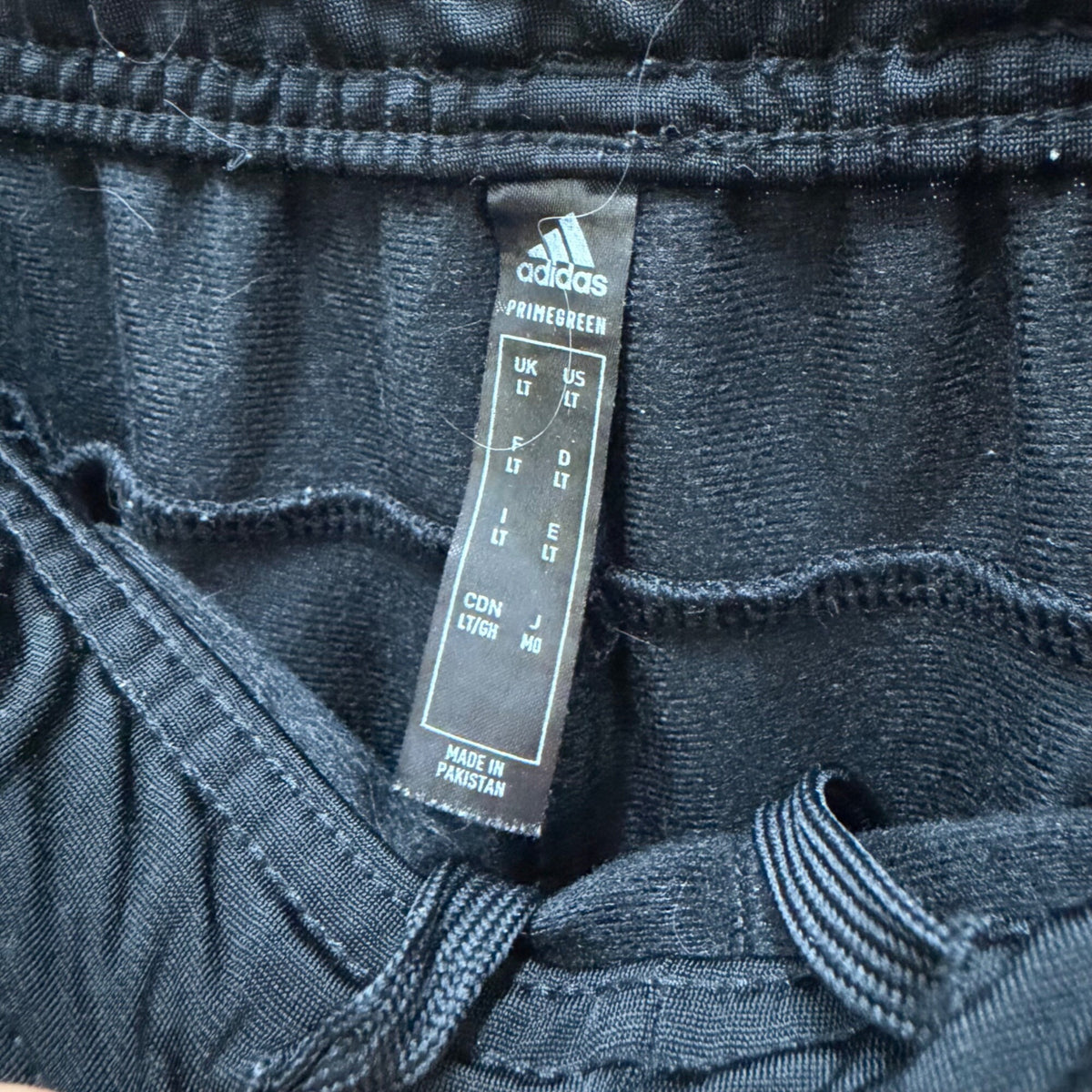 Adidas Mens Black Polyester Track Pants Size L With Stripes Sport Performance