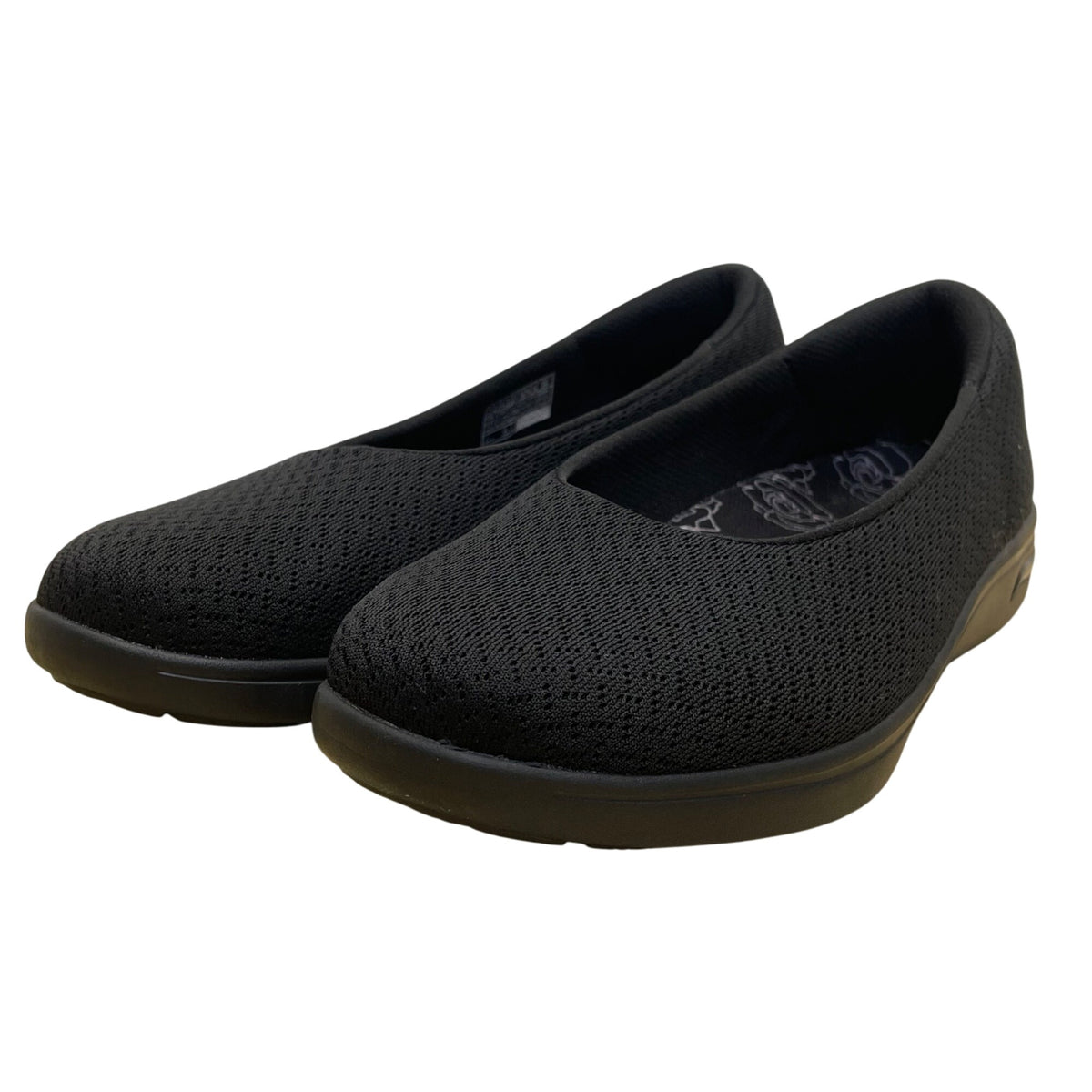 Skechers Women’s Black Arch Fit Slip On Air Cooled Walking Flat Shoes Size 7.5