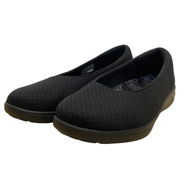 Skechers Women’s Black Arch Fit Slip On Air Cooled Walking Flat Shoes Size 7.5