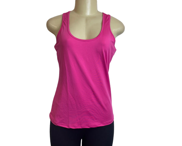 Smile Fish Women's Hot Pink Sleeveless Tank Top and Mesh Combo Sz L - NWT