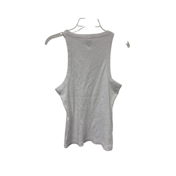 Standard James Perse Womens White Ribbed Tank Top Size 2 Cotton Sleeveless Shirt