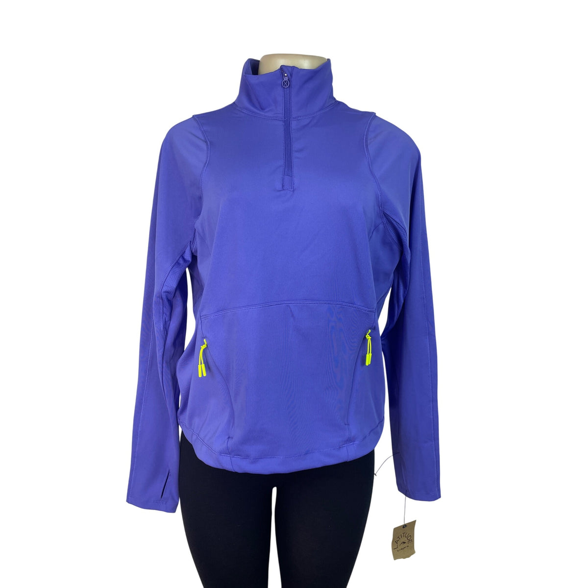 Layer 8 Womens Half-Zip Long Sleeve Pullover Jacket Purple Size M - New