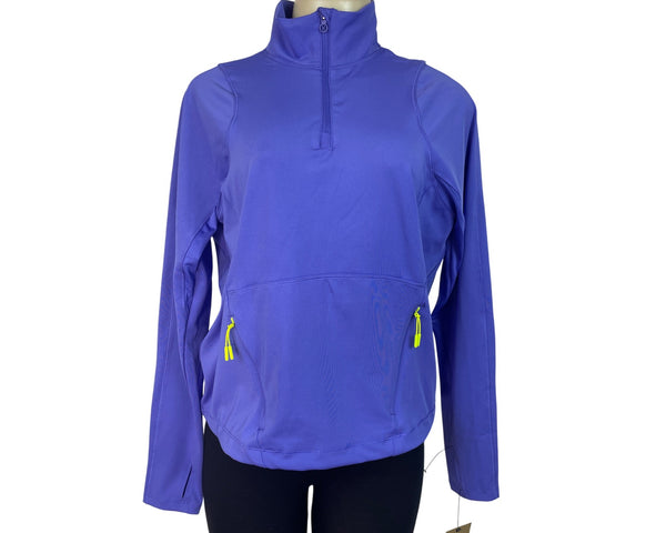 Layer 8 Womens Half-Zip Long Sleeve Pullover Jacket Purple Size M - New