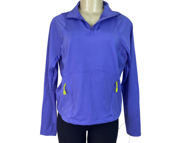 Layer 8 Womens Half-Zip Long Sleeve Pullover Jacket Purple Size M - New