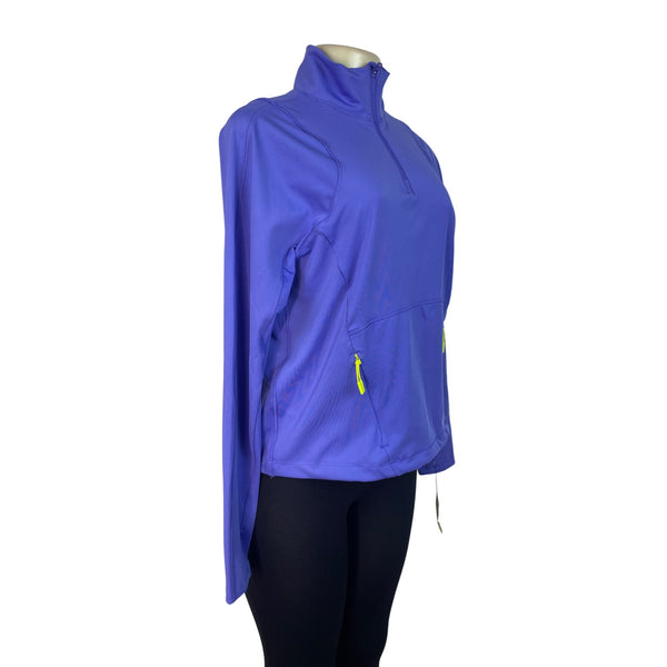 Layer 8 Womens Half-Zip Long Sleeve Pullover Jacket Purple Size M - New