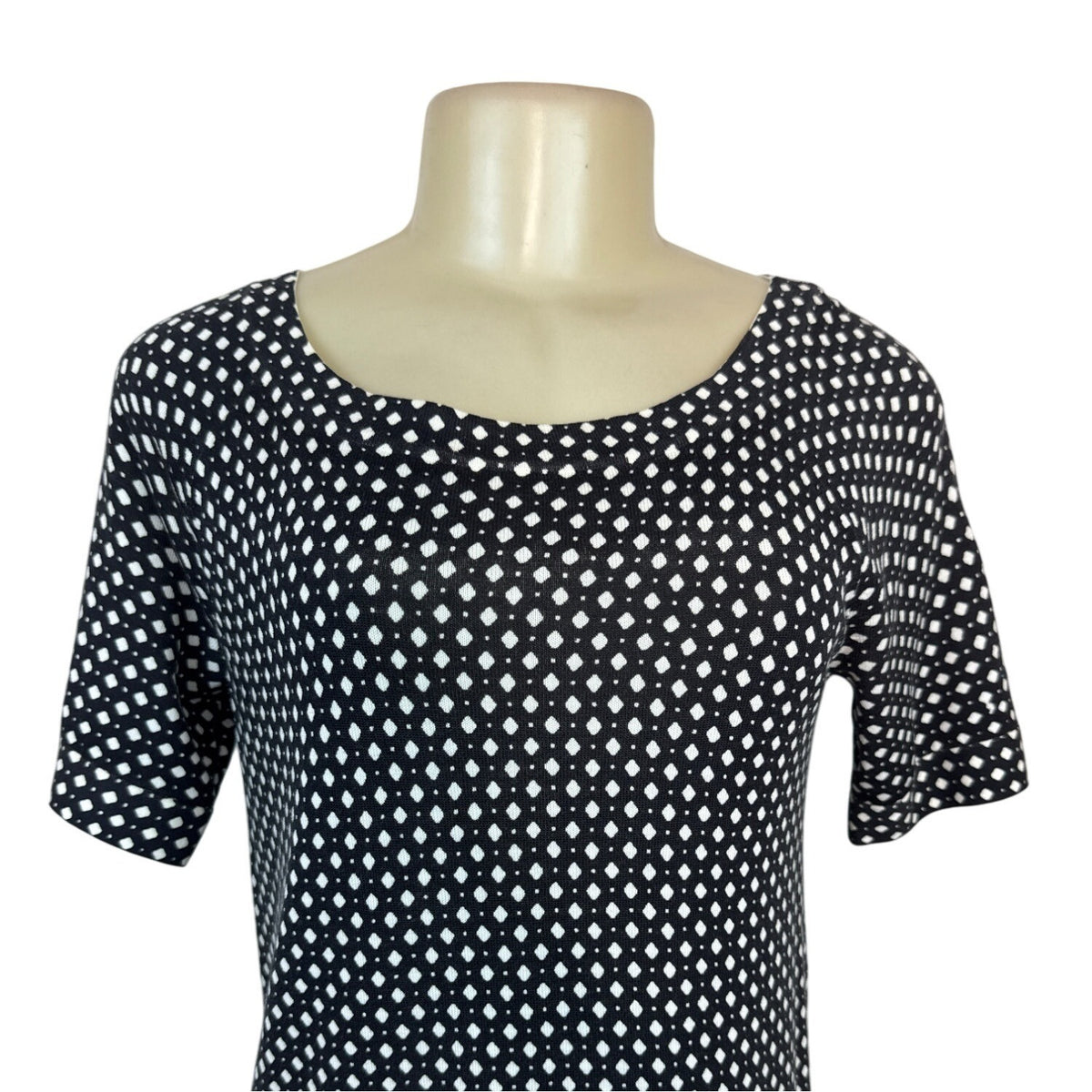 J. Crew Collection Women's Black & White Short Sleeve Tee Dress Size S - New
