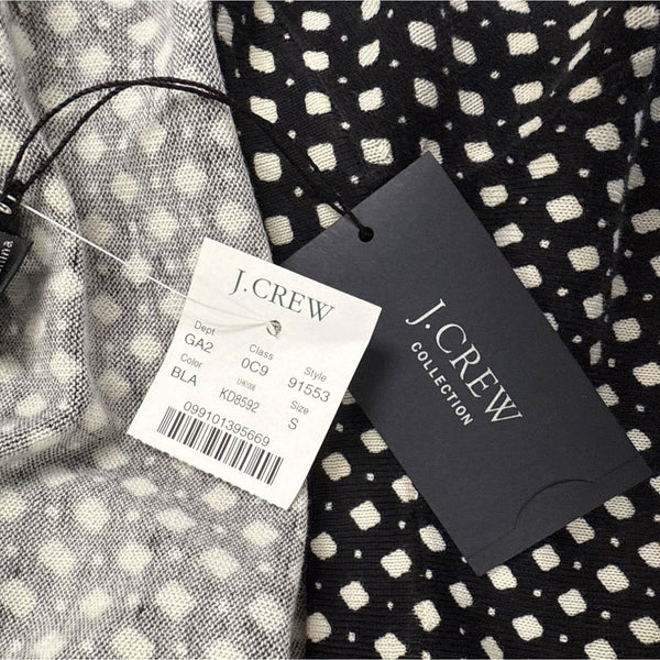 J. Crew Collection Women's Black & White Short Sleeve Tee Dress Size S - New