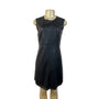 Zara Women's Black Faux Leather With Grommets Sleeveless Dress S