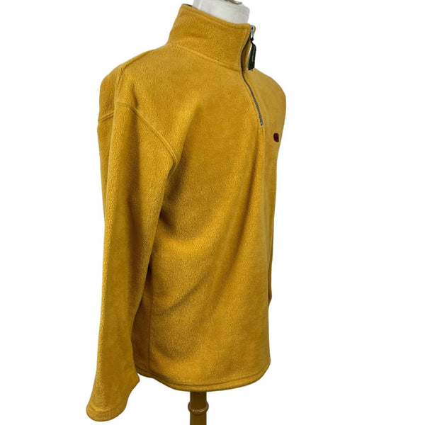 Timberland Men's Mustard Half Zip Sweater Size XL
