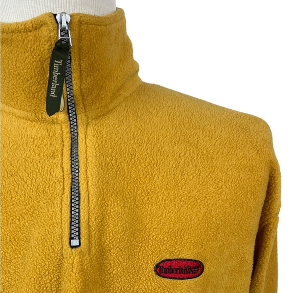 Timberland Men's Mustard Half Zip Sweater Size XL