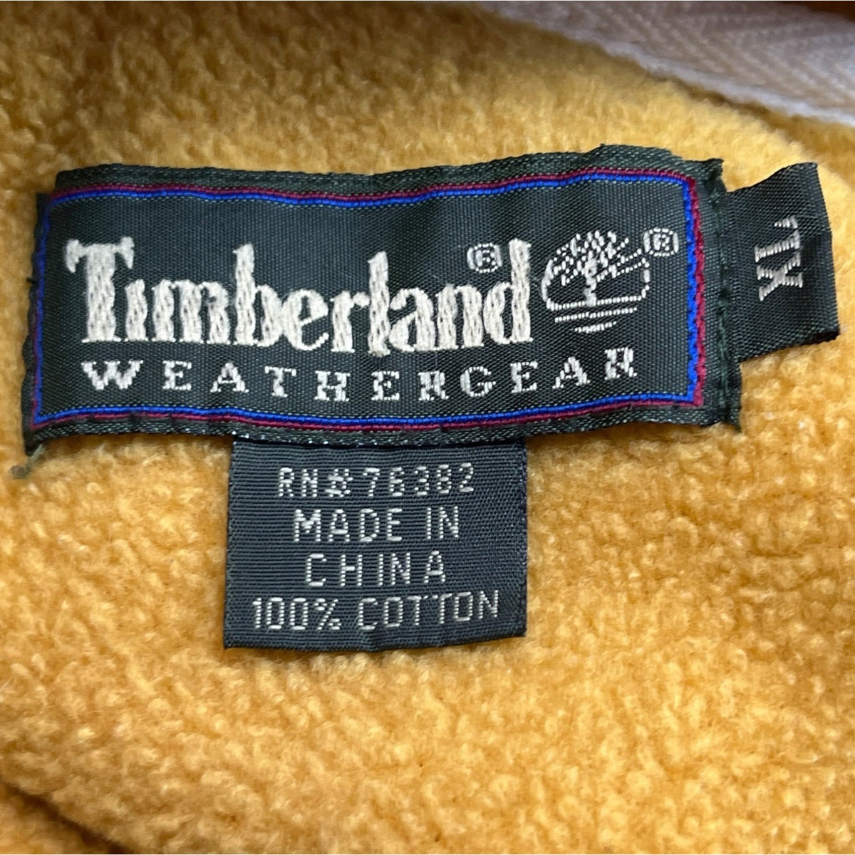 Timberland Men's Mustard Half Zip Sweater Size XL