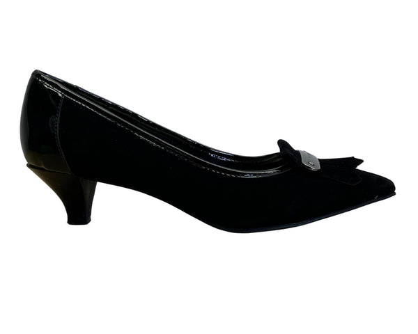 Anne Klein Women’s Black Suede Tassel I Flex Munza Kitten Heels Size 7M
