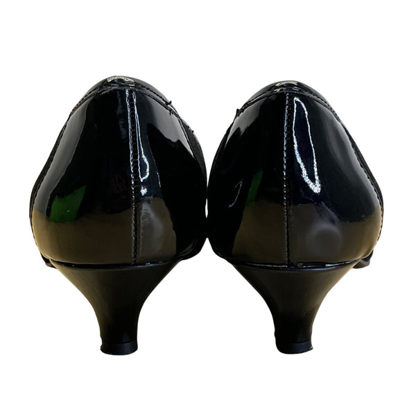 Anne Klein Women’s Black Suede Tassel I Flex Munza Kitten Heels Size 7M