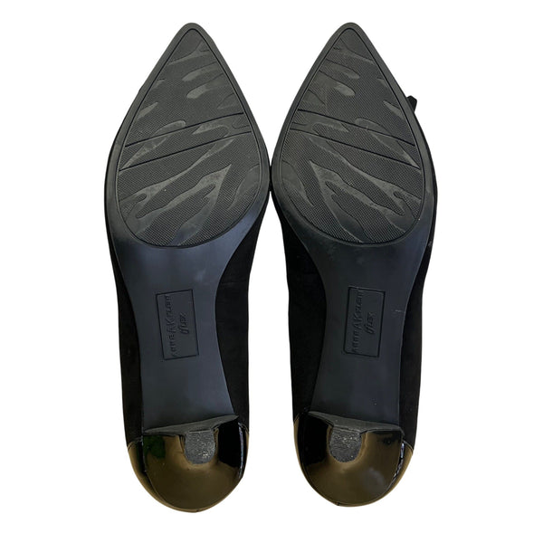 Anne Klein Women’s Black Suede Tassel I Flex Munza Kitten Heels Size 7M