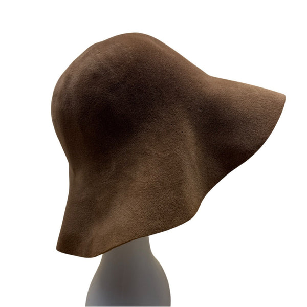 Vintage Borsalino 30s 40s Era Brown Wool Wide-Brim Hat Fedora Made in Italy