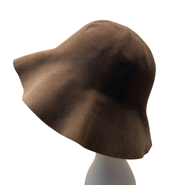 Vintage Borsalino 30s 40s Era Brown Wool Wide-Brim Hat Fedora Made in Italy