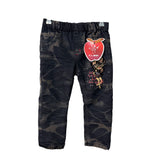 Y.L.WKE Kids Black Denim Winter Pants With Fleece Lining Embroidered Hearts Size 11