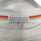 P.J. Salvage Womens White Cotton Grateful Graphic Tee Crew Neck Short Sleeve Size S